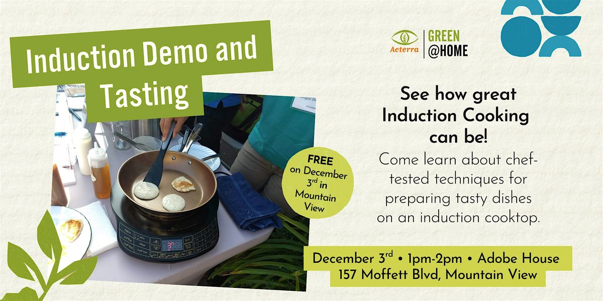 Induction Demo and Tasting, 3 December | Event in Mountain View | AllEvents