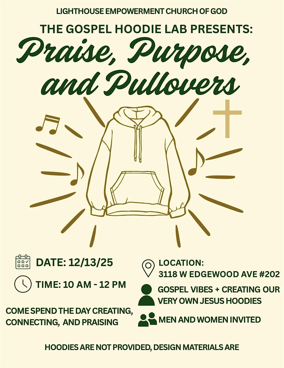 Praise, Purpose & Pullovers, 13 December | Event in Jacksonville | AllEvents