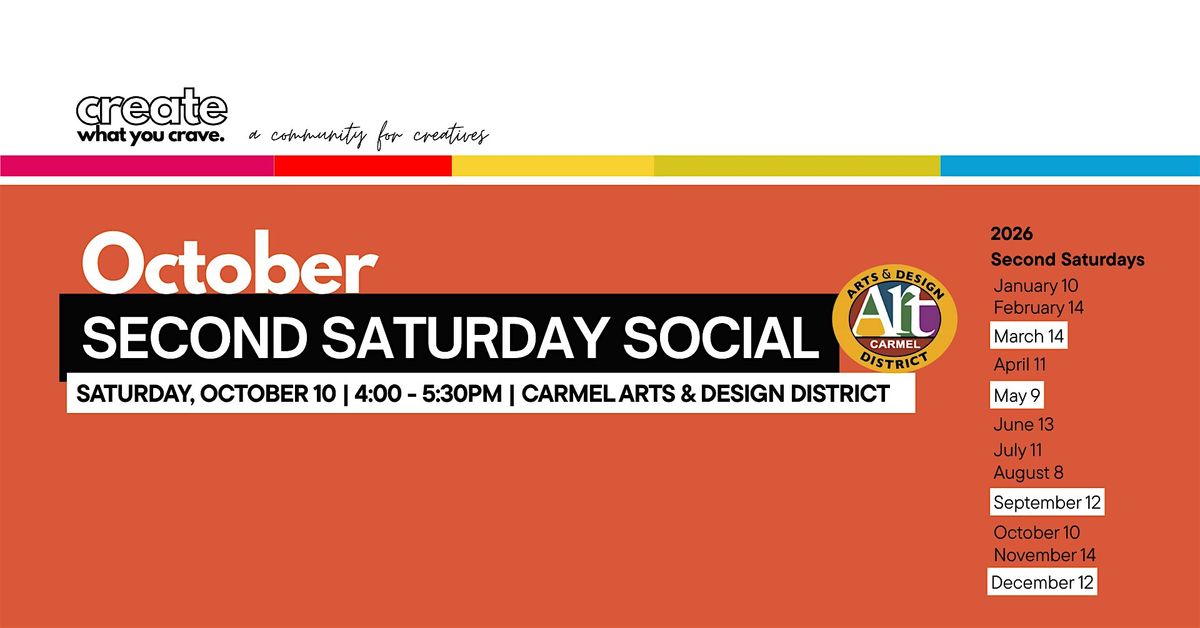October Second Saturday Social - Creative Meetup, 11 October | Event in Carmel | AllEvents