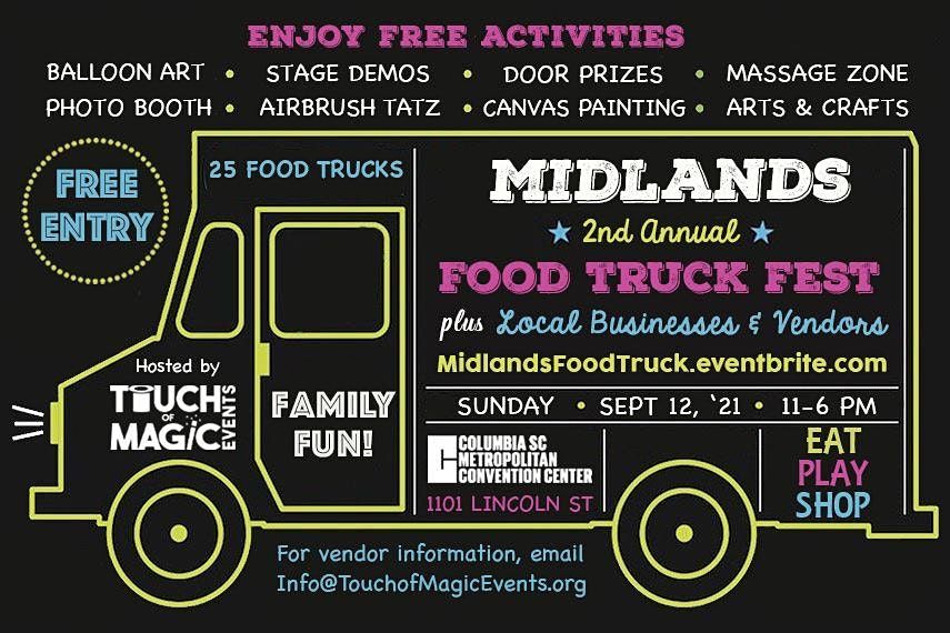 Midlands Family Food Truck Fest Columbia Metropolitan Convention Center September 12 2021 Allevents In Meadowlands Food Truck Festival 2022