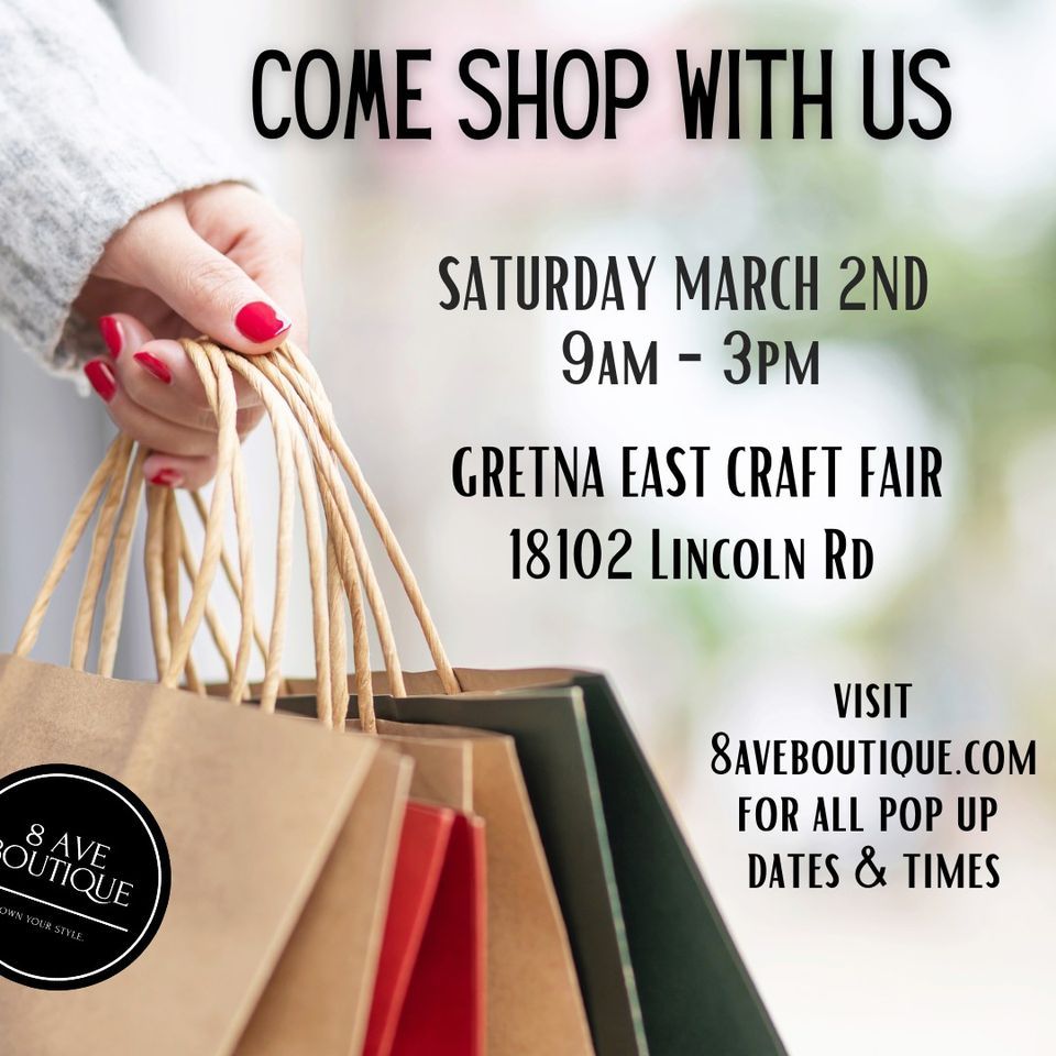 Pop Up at Gretna East High Craft Fair, Gretna East High School, March 2