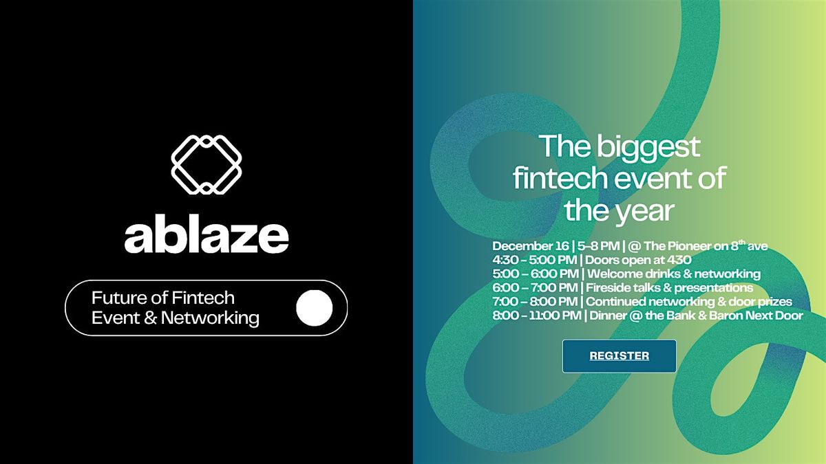Future of Fintech by Ablaze Analytics & Collective, 16 December | Event in Calgary | AllEvents