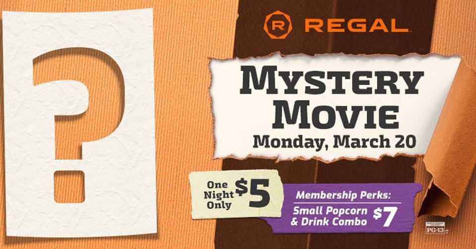 Regal 5 Mystery Movie Monday, Oviedo Mall, March 20 2023 AllEvents.in