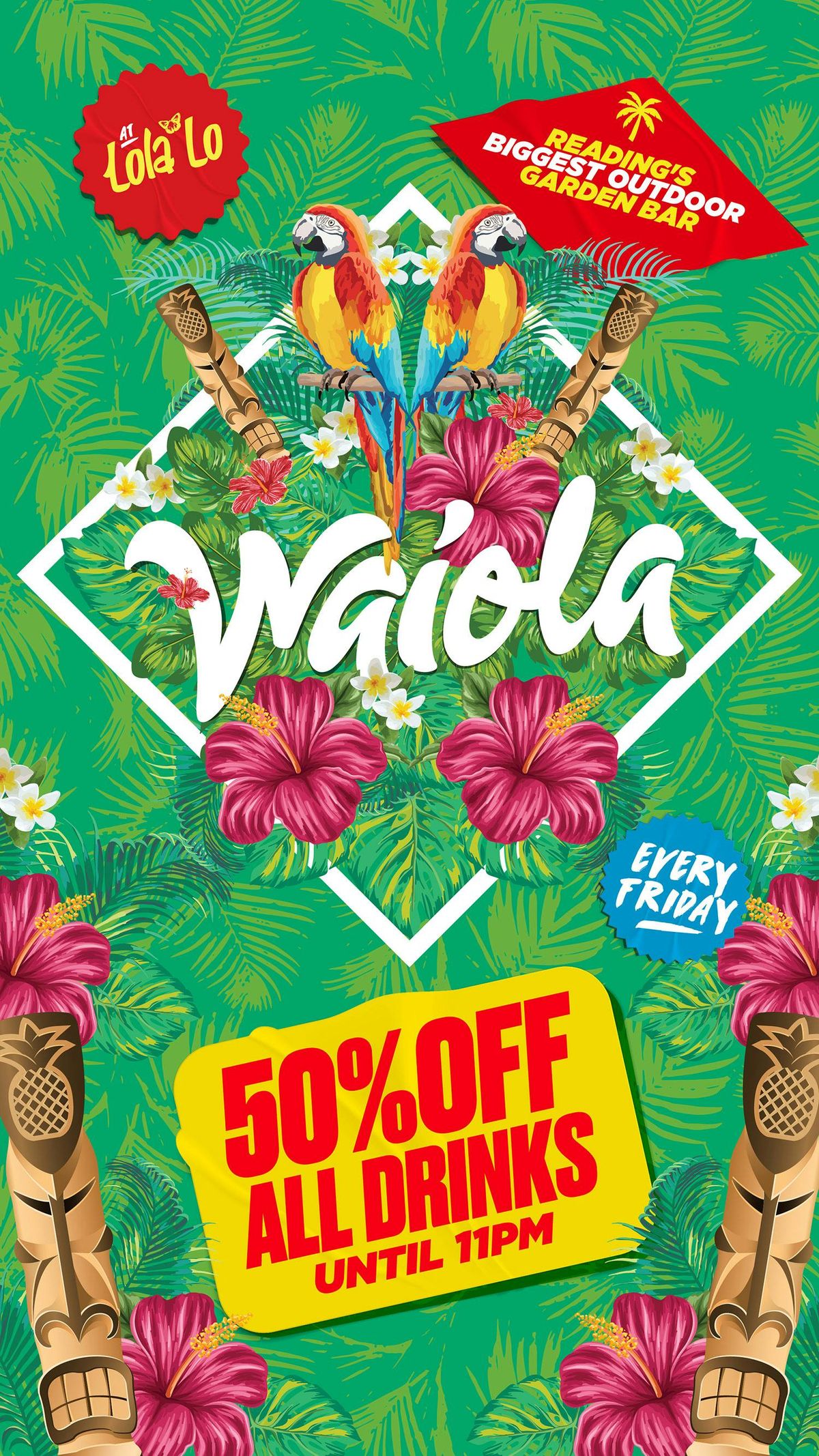 Waiola // 50% OFF DRINKS UNTIL 11PM, 21 November | Event in Reading | AllEvents
