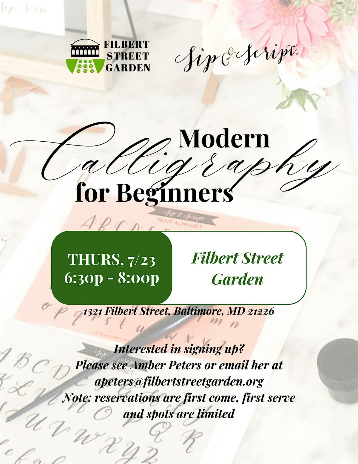 SIP & SCRIPT, 1321 Filbert St, Baltimore, 23 July 2026 | AllEvents
