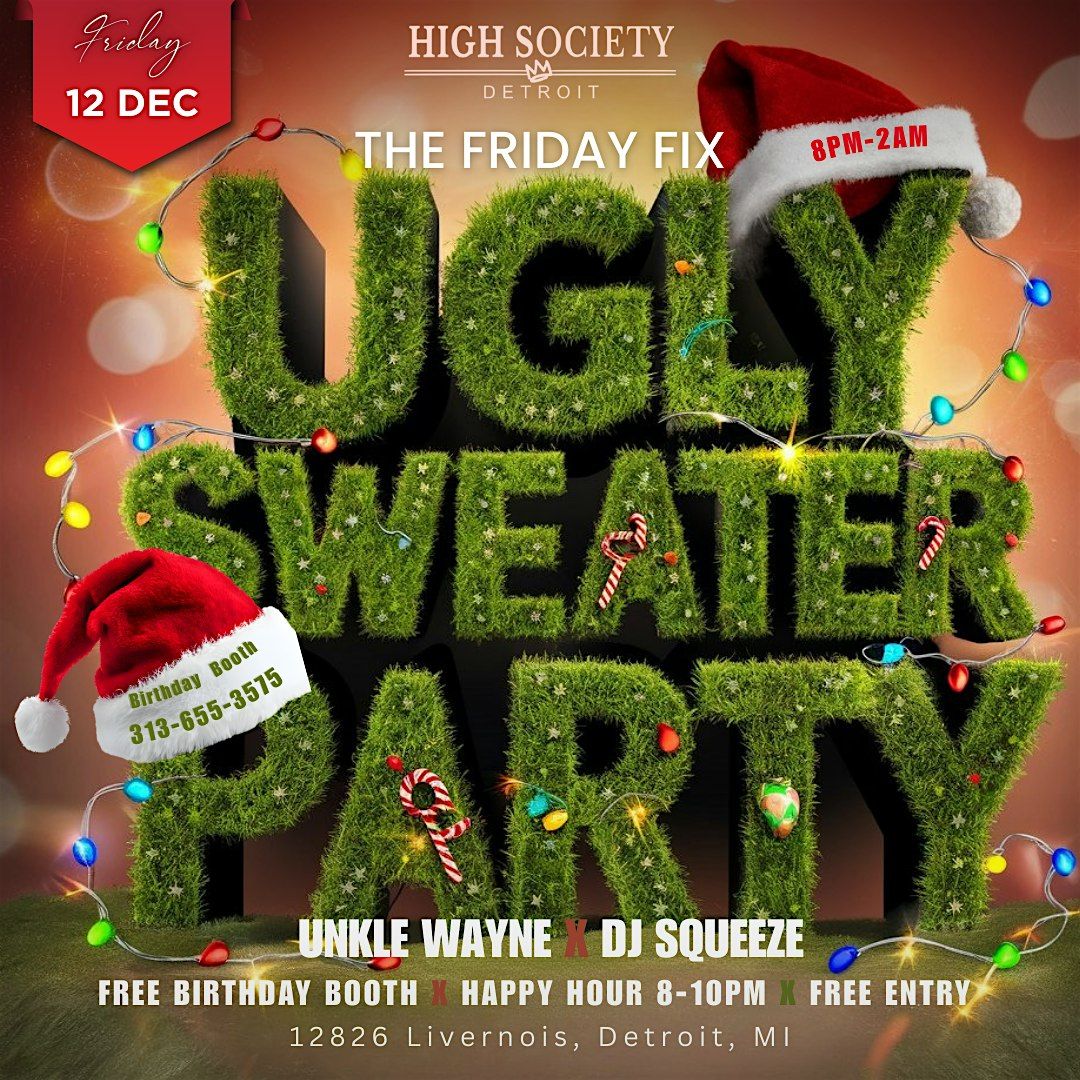The Friday Fix: Ugly Sweater Party, 12 December | Event in Detroit | AllEvents