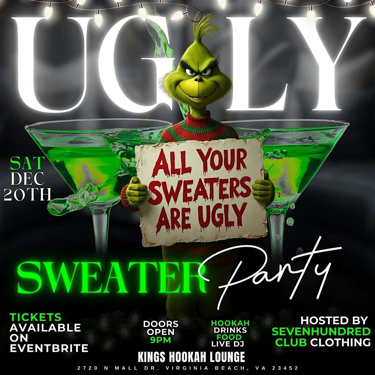 Sevenhundred Club Clothing, Ugly Sweater Party, 20 December | Event in Virginia Beach | AllEvents