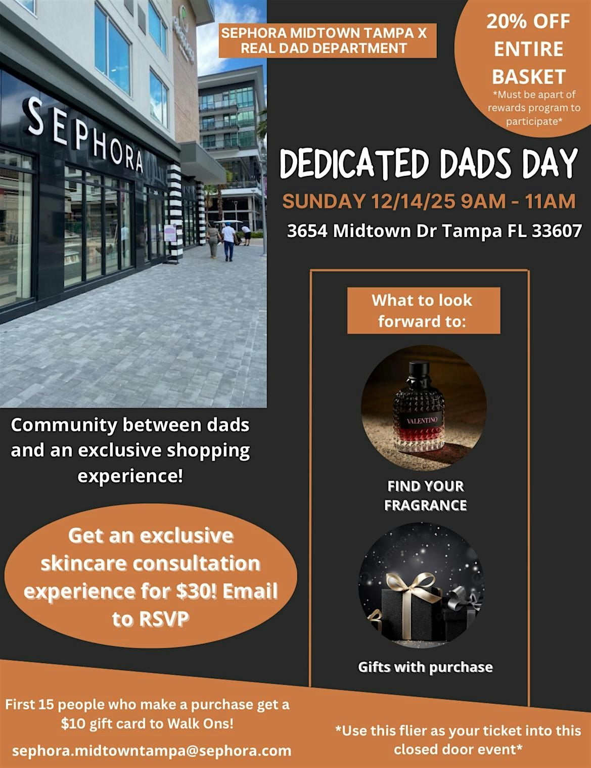 Real Dad Dept. x Sephora Dedicated Dads Day, 14 December | Event in Tampa | AllEvents