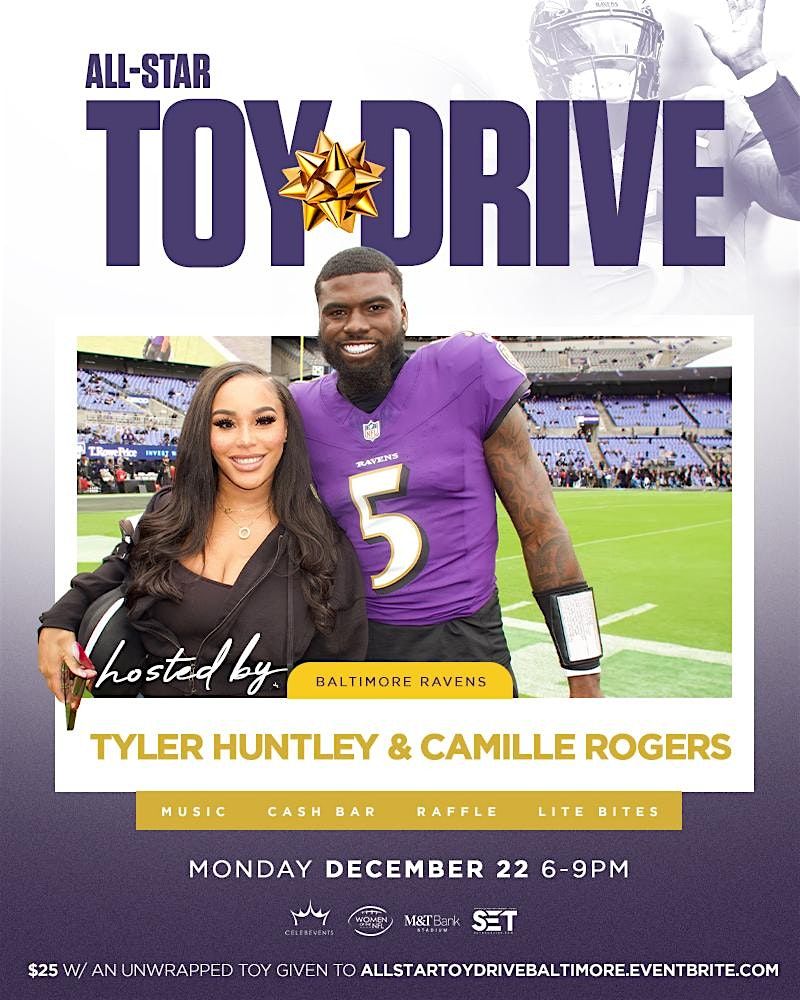 All-Star Toy Drive Hosted by Ravens #5 Tyler Huntley & Camillee Rogers, 22 December | Event in Baltimore