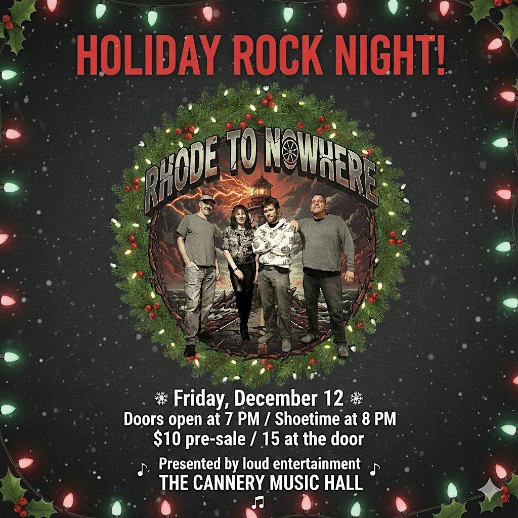 Rhode To Nowhere, 12 December | Event in Southbridge | AllEvents