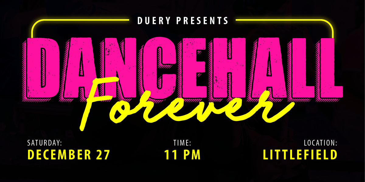 Dancehall Forever, 27 December | Event in Brooklyn | AllEvents