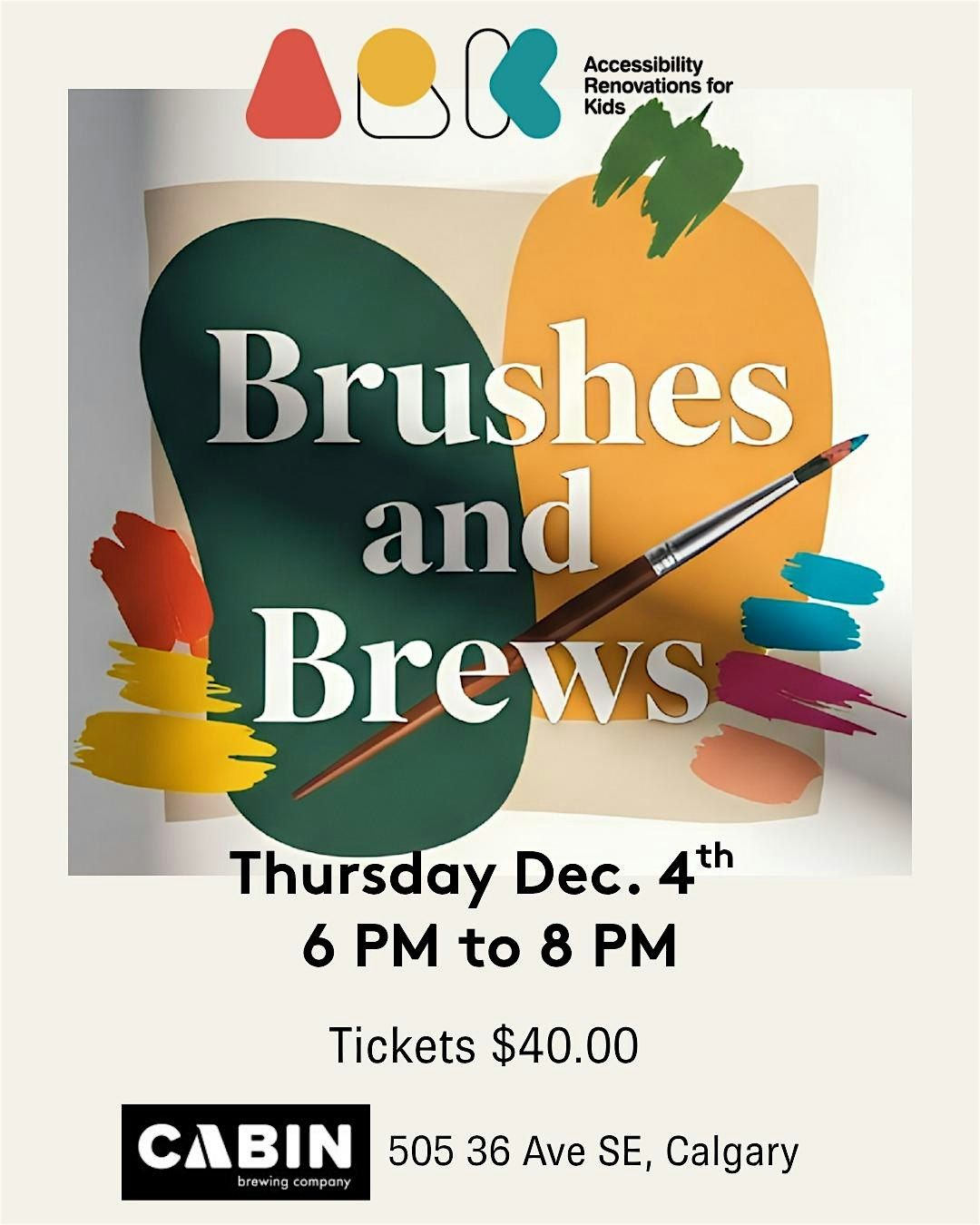 Brushes and Brews, 4 December | Event in Calgary | AllEvents