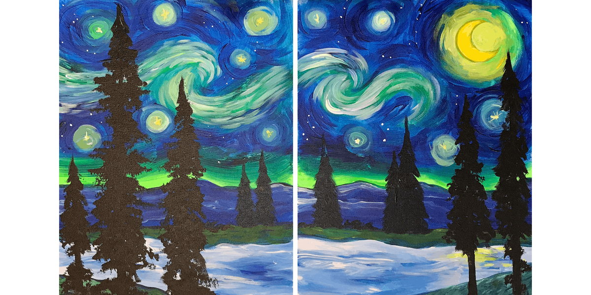 Starry Night by the Lake Date Night - Paint and Sip in Cincinnati | Classpop!™, 12 December | Event in West Chester