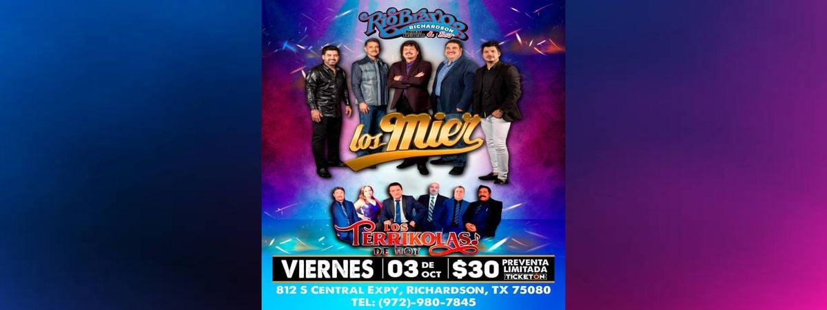 LOS MIER & LOS TERRICOLAS , 3 October | Event in Richardson | AllEvents