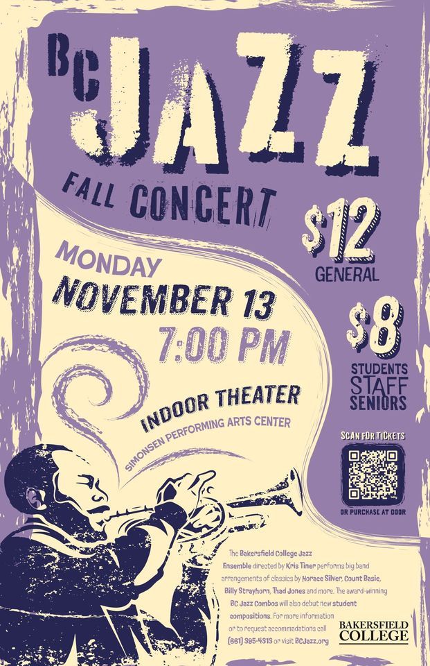 BC Jazz Fall Concert, Bakersfield College Performing Arts Department