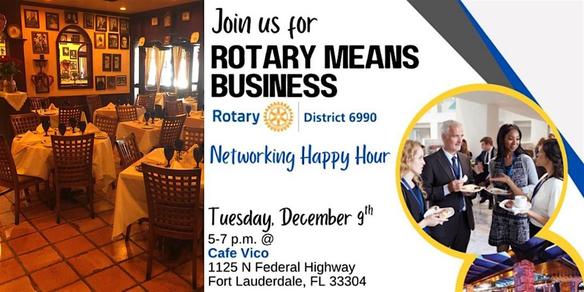 Social/Networking Event For Rotary District 6990, 9 December | Event in Fort Lauderdale | AllEvents