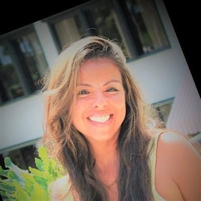 Claudia Cantero with SafeTouch Security logo