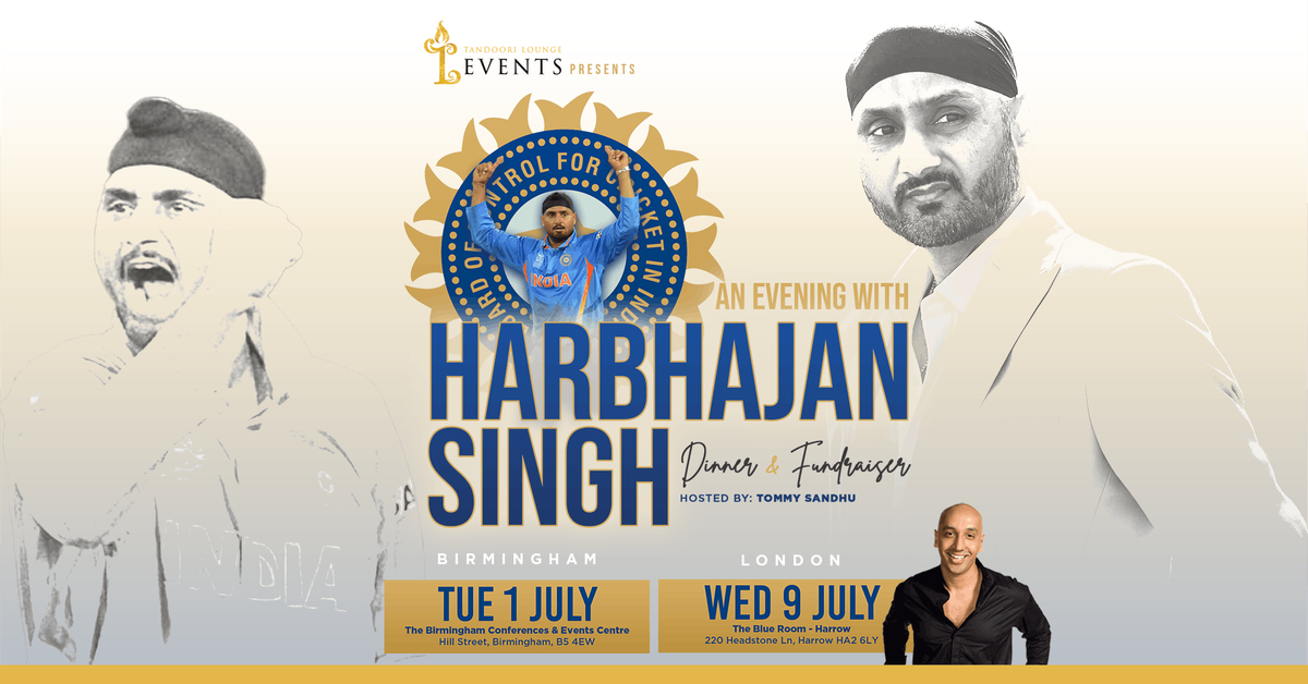 An Evening with Harbhajan Singh – Birmingham, 1 July | Event in Birmingham | AllEvents