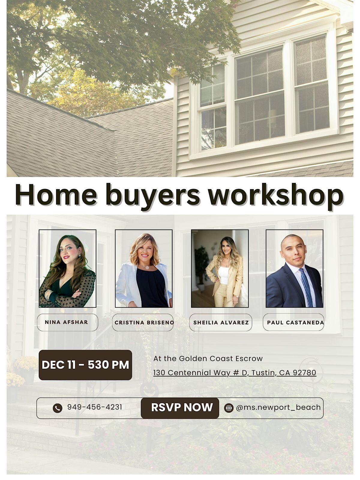 Home buyers workshop, 11 December | Event in Tustin | AllEvents