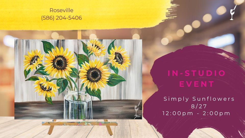 Simply Sunflowers, Painting with a Twist (Roseville, MI), August 27