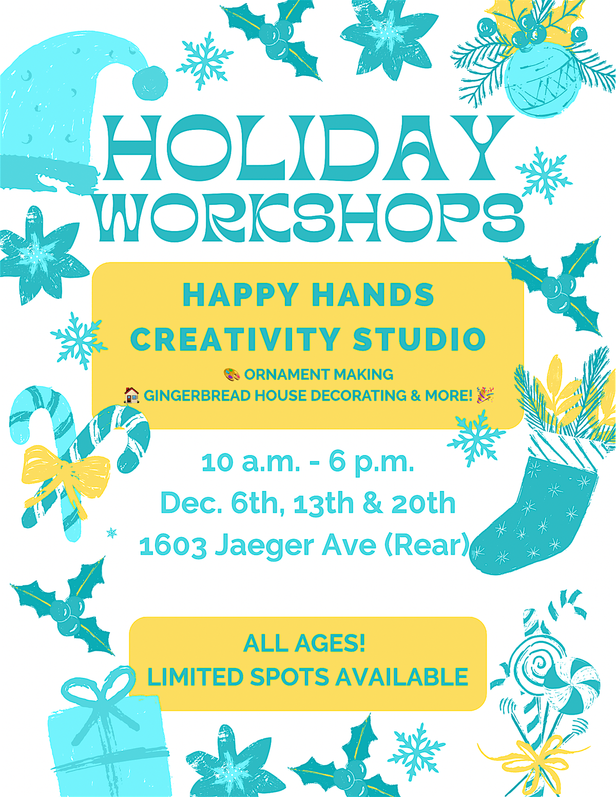 Happy Hands Creativity Studio- Holiday Workshops, 6 December | Event in Louisville | AllEvents