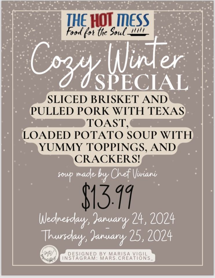 The Hot Mess Cozy Winter Special, Tractor Brewing Company Los Lunas, January 24 to January 25