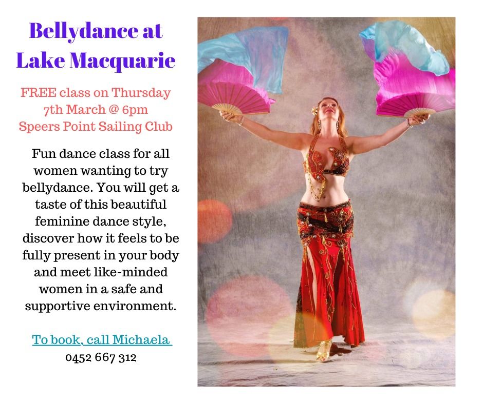 FREE Bellydance taster class, Speers Point Amatuer Sailing Club