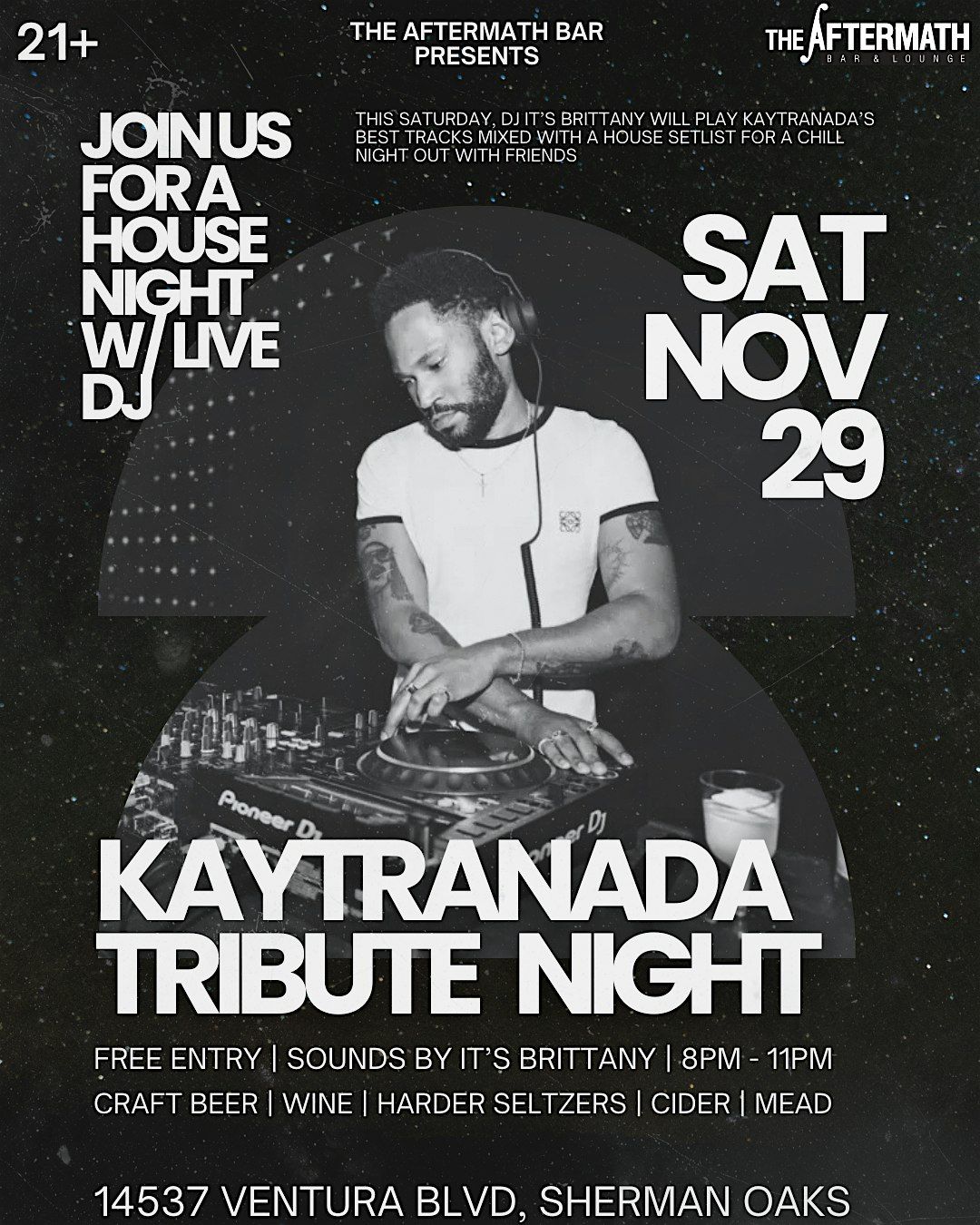 Kaytranada Tribute Night - Free Entry Saturday 11/29 | 8pm - 11pm | 21+, 29 November | Event in Sherman Oaks