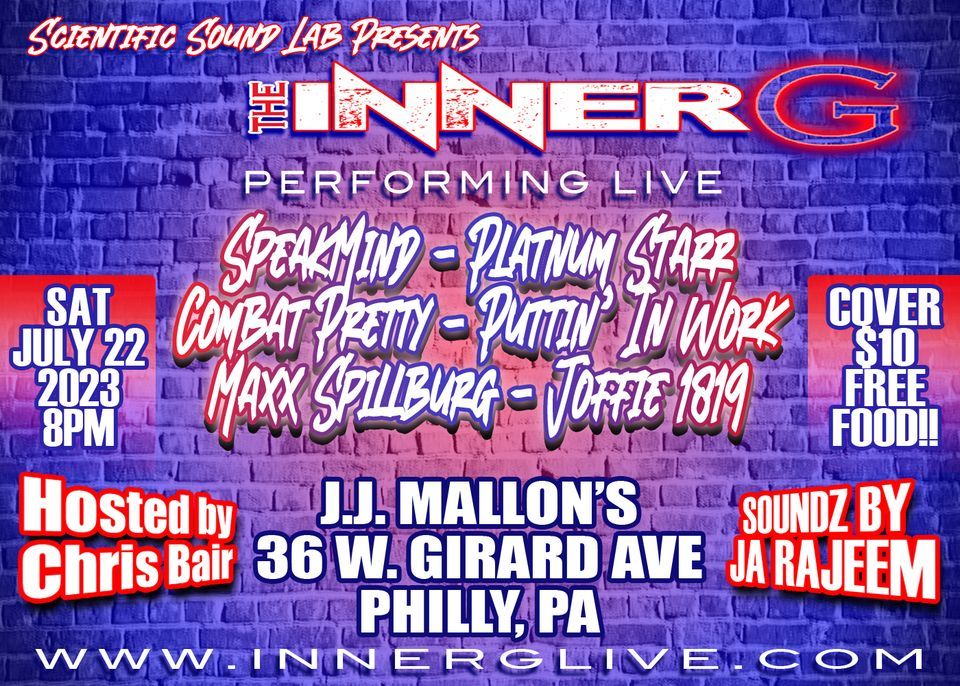 The Inner G Live J.J. Mallons, JJ Mallon's, Philadelphia, 22 July to