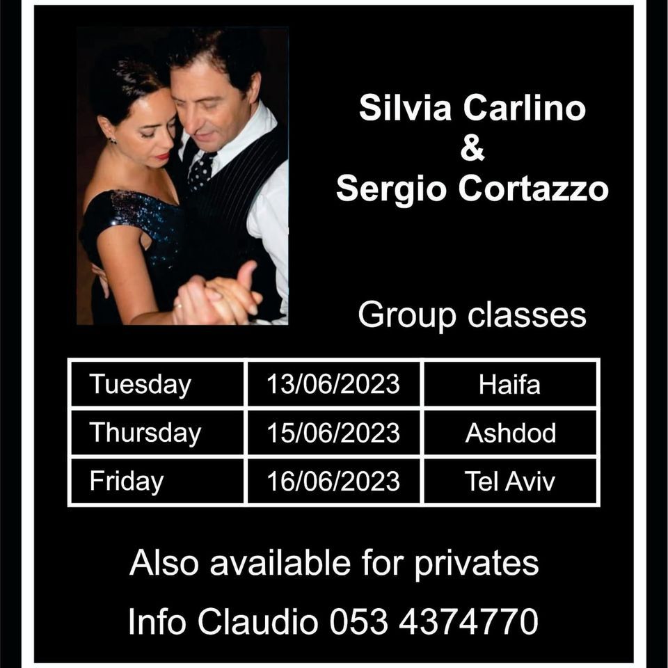 Master Class Sergio Cortazzo Silvia Carlino 24 Saadia Gaon St Tel Aviv 