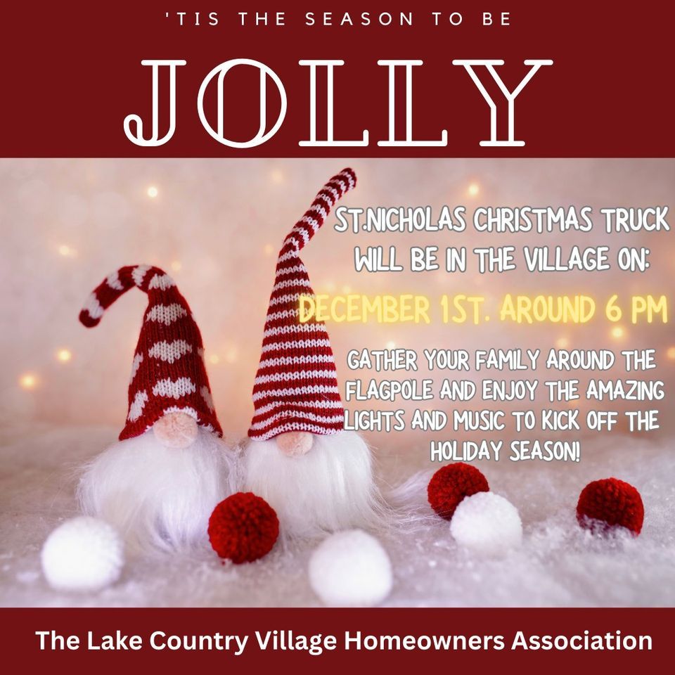 St. Nicholas Christmas Truck, Lake Country Village, Plattsburgh NY