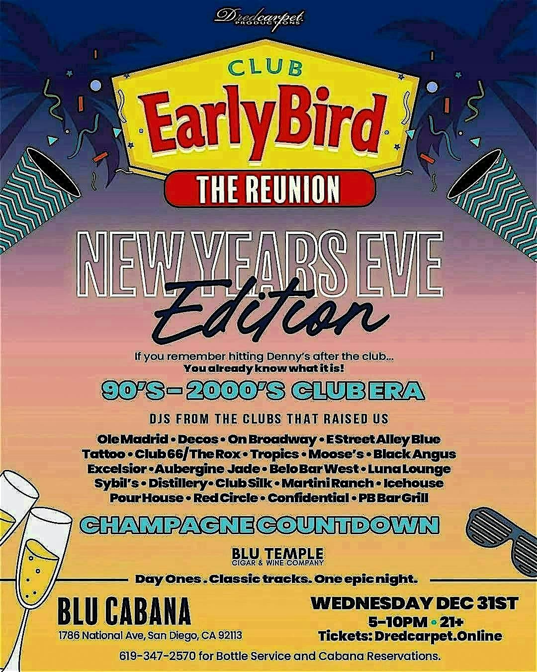 Club EarlyBird New Years Eve Edition!!!, 31 December | Event in San Diego | AllEvents