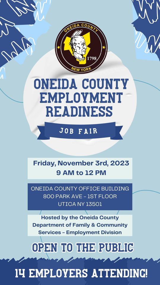 Oneida County Employment Readiness Job Fair, Oneida County Government