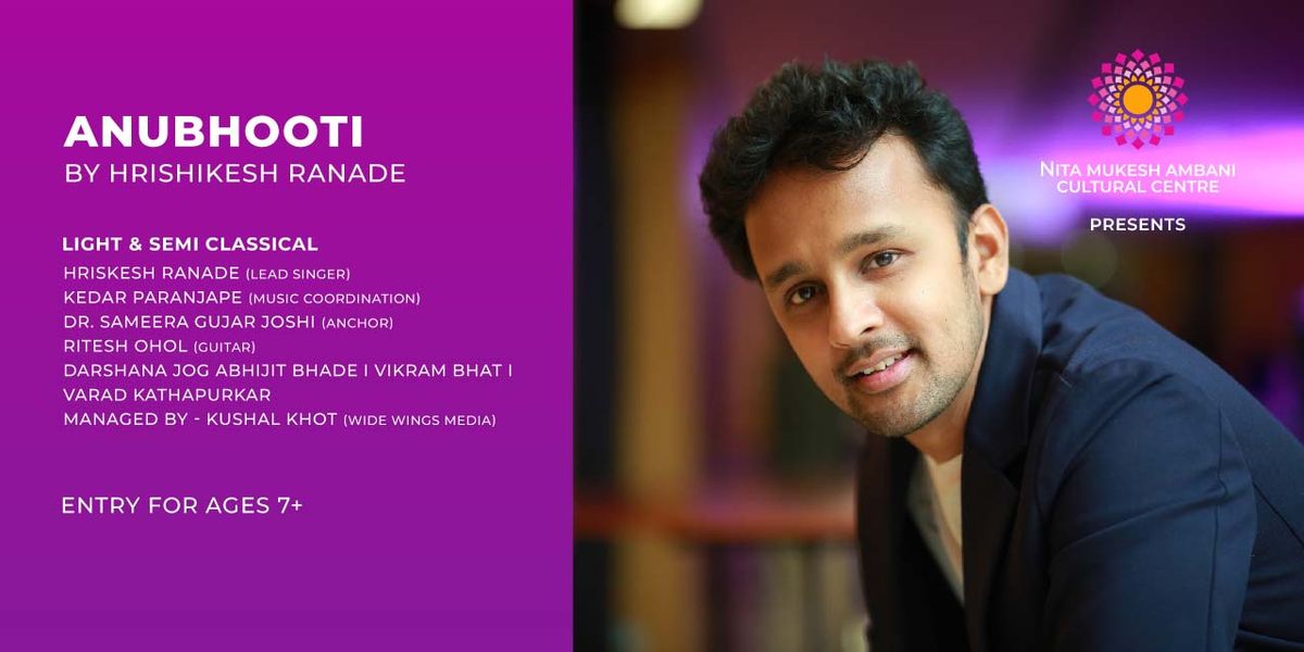 Attend Anubhooti by Hrishikesh Ranade in Mumbai on | AllEvents