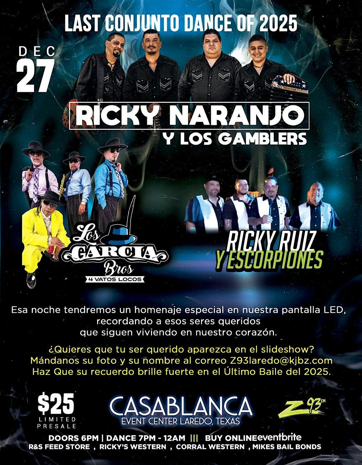 Ricky Naranjo Y Los Gamblers, Los Garcia Bros y Ricky Ruiz Y Escorpiones