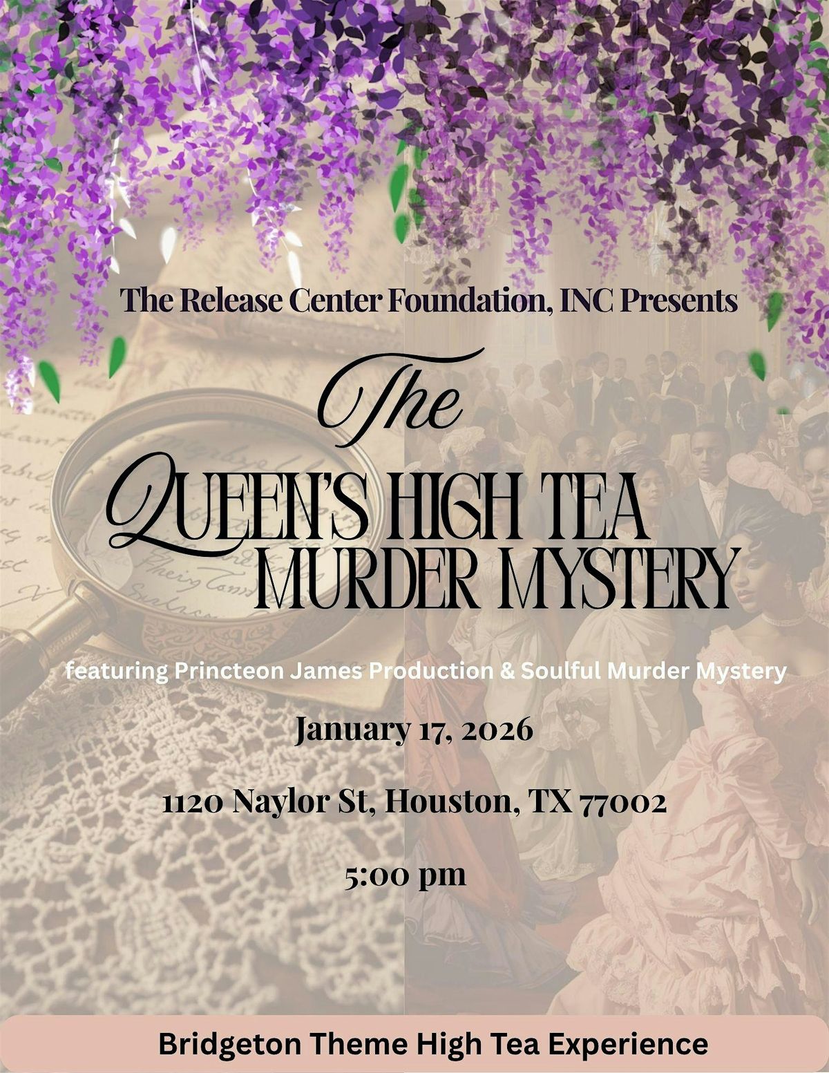 The Queens's High Tea M**der Mystery, 17 January | Event in Houston | AllEvents