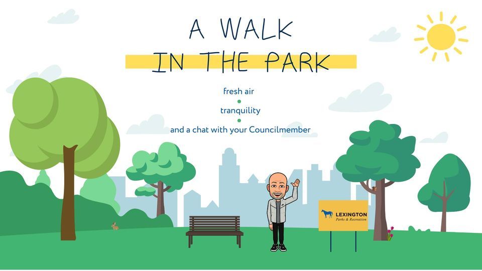 A walk in the park with Councilmember Sevigny, Beaumont Preserve, Lexington, April 17 2023