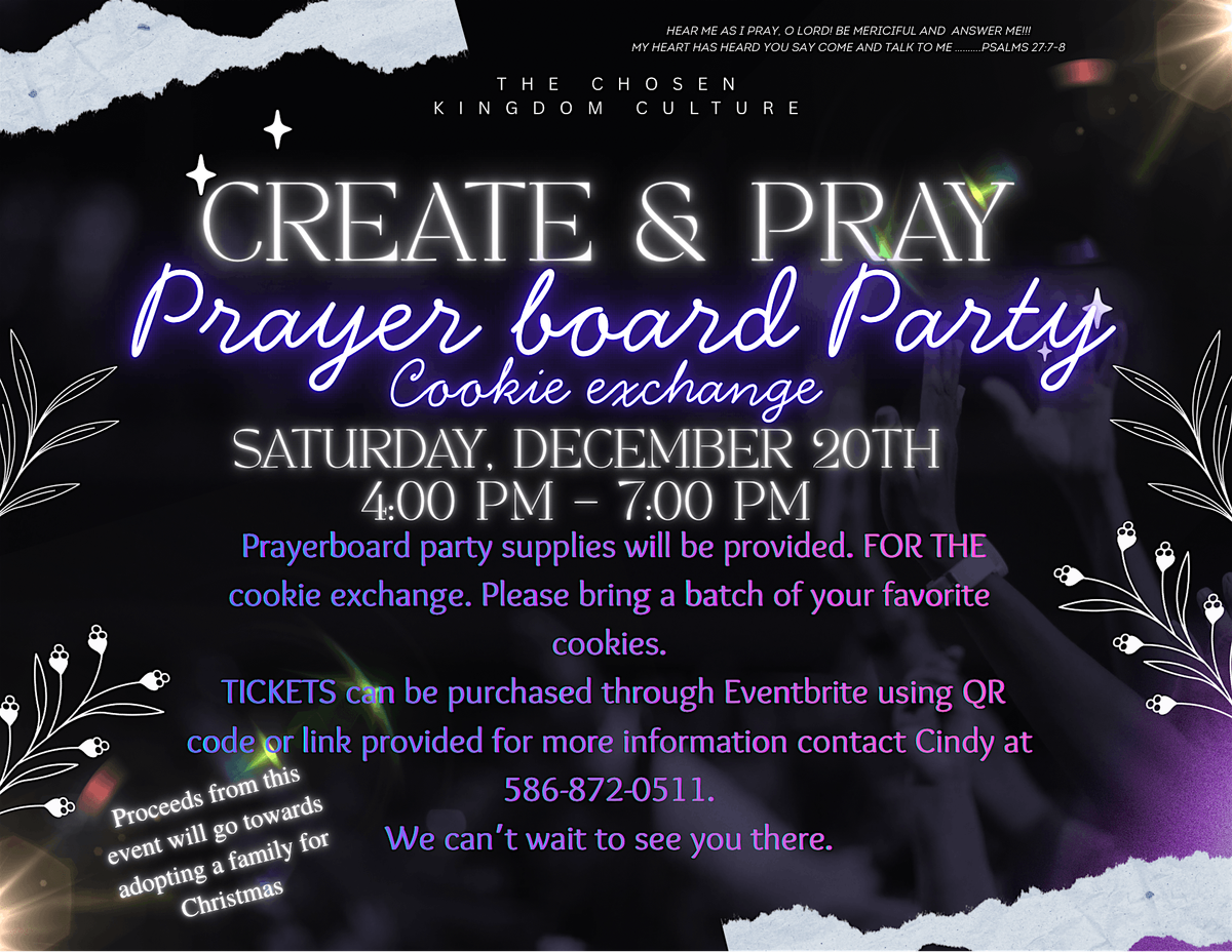 Create & Pray : The Chosen  Kingdom Culture Party, 20 December | Event in Detroit | AllEvents