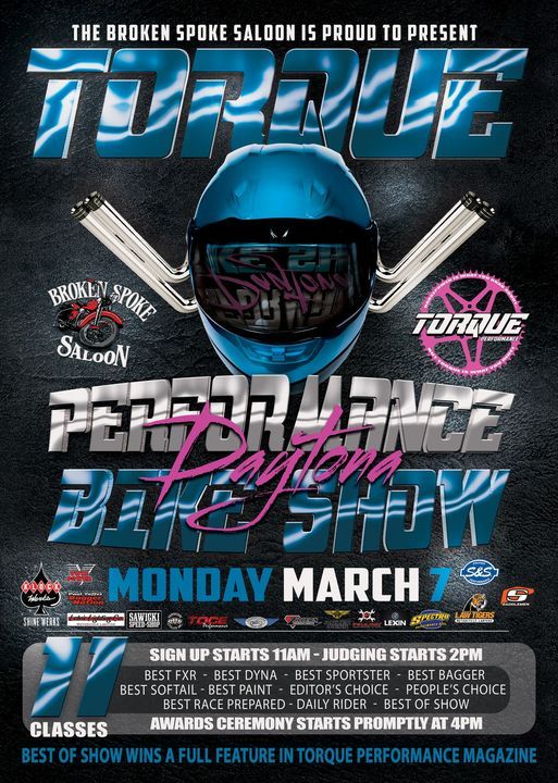 Torque Performance Bike Show, Broken Spoke Saloon, South Daytona, March 7  2022 | AllEvents.in