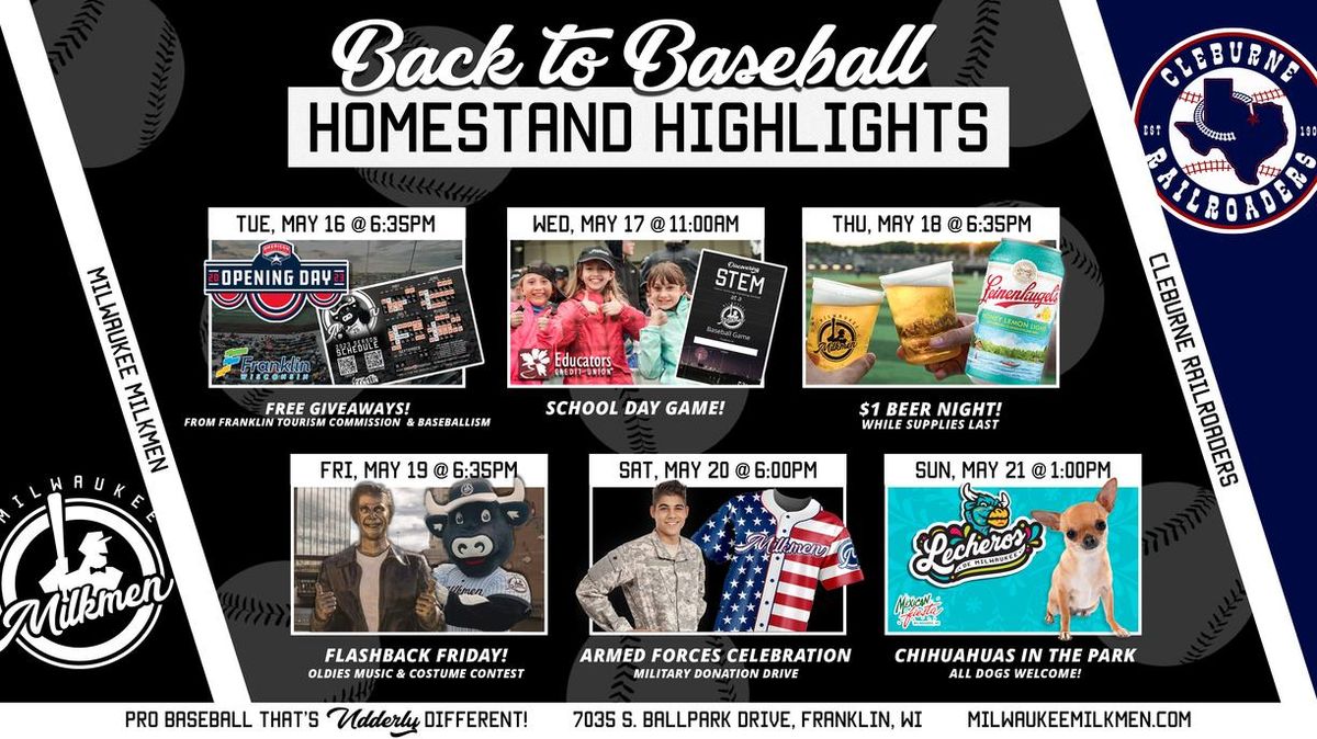 Milwaukee Milkmen at Cleburne Railroaders, 24 July | Event in Cleburne | AllEvents