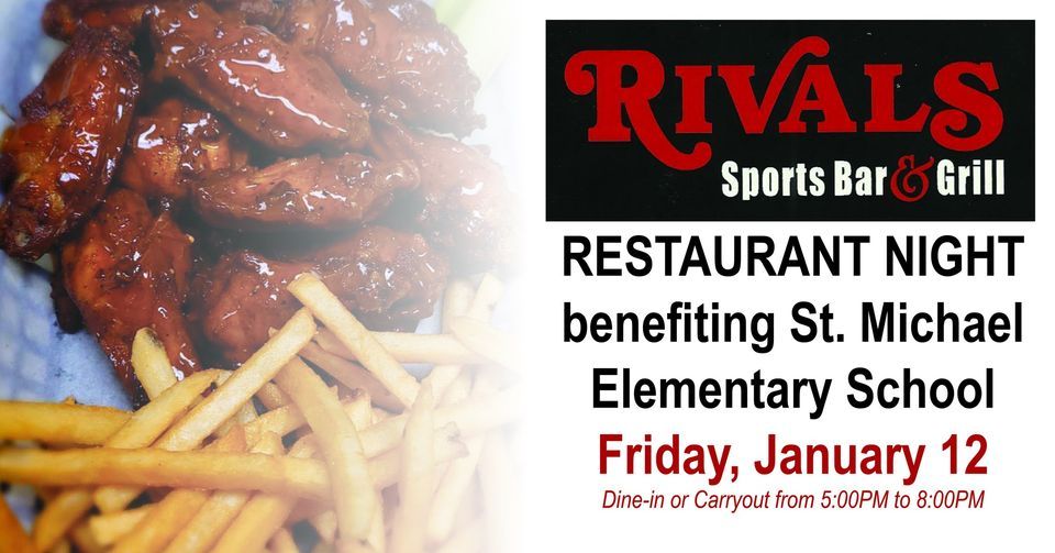 Rivals Restaurant Night for St. Michael Elementary, Rivals Bar & Grill