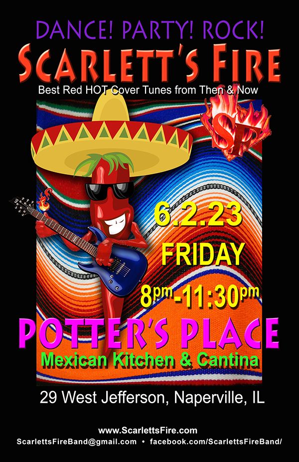 Scarletts Fire Red Hot Cover Tunes at Potters Place, Potter's Place