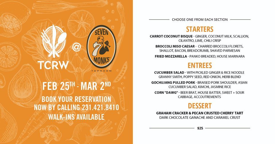 2025 Traverse City Restaurant Week!, 7 Monks Taproom, Traverse City, 25