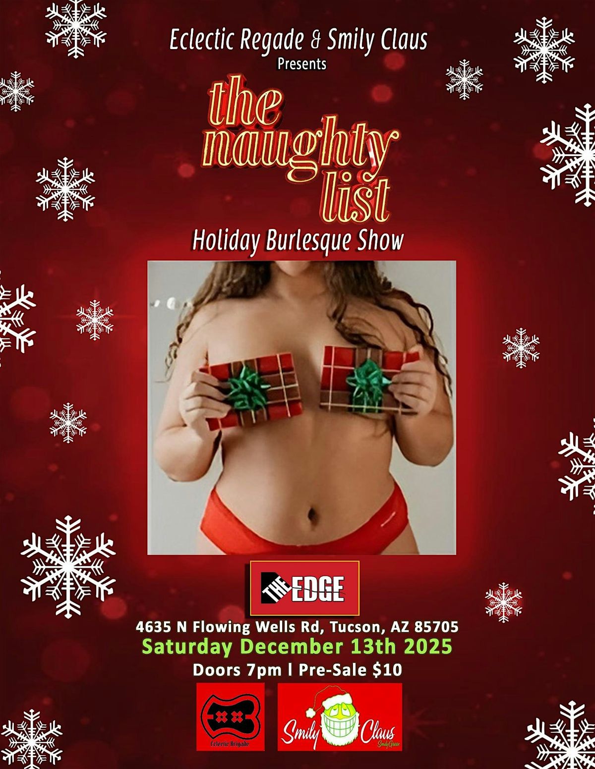 The Naughty List Holiday Burlesque Show Sat December 13th Tucson@Edge 21+, 13 December | Event in Tucson | AllEvents