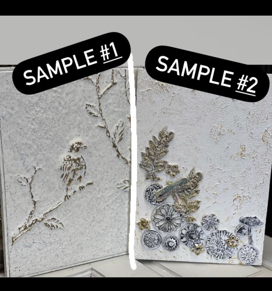 FULL Beautiful Wooden Canvas using IOD Decor Moulds, Mustard Seed Home