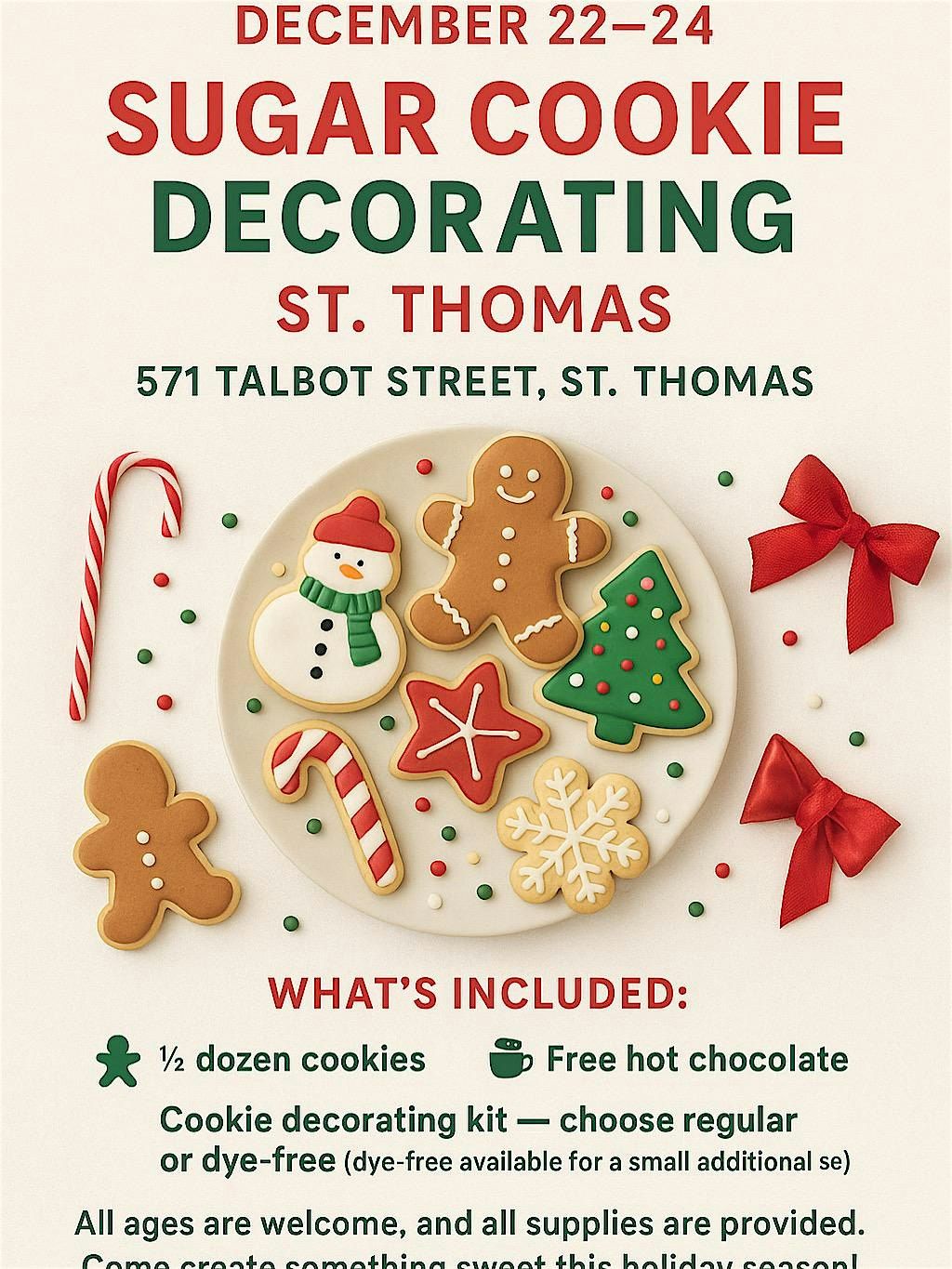 Sugar Cookie Decorating, 22 December | Event in St. Thomas | AllEvents