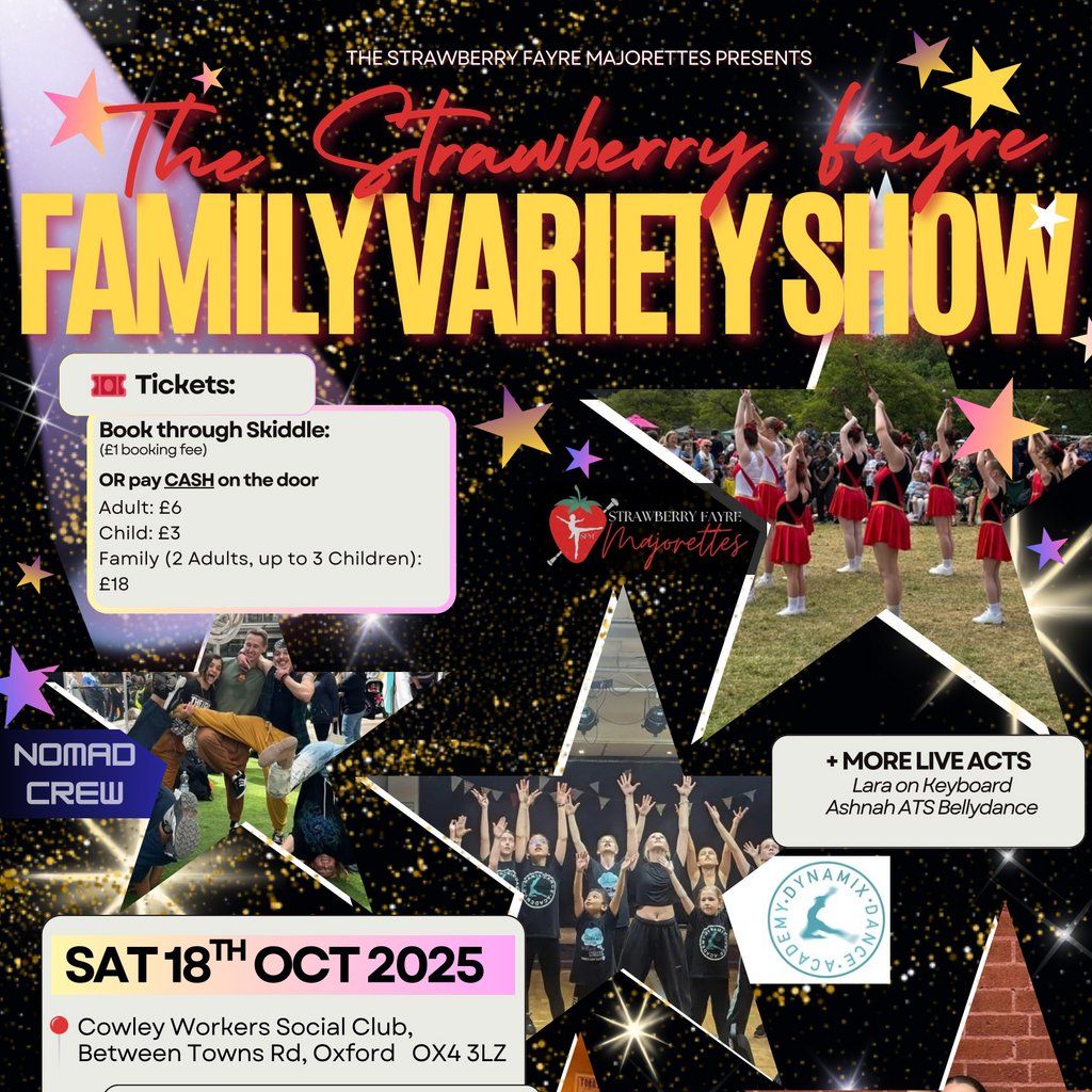 The Strawberry Fayre Family Variety Show, 18 October | Event in Oxford | AllEvents