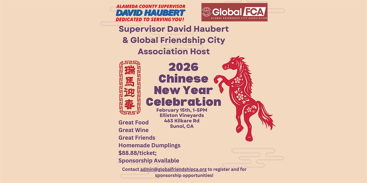 2026 Chinese New Year Celebration, 15 February | Event in Sunol | AllEvents