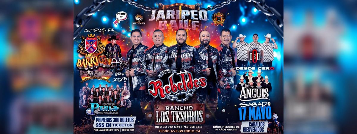 LOS NUEVOS REBELDES, RANCHO BARRIGA Y MAS, 17 May | Event in Indio | AllEvents