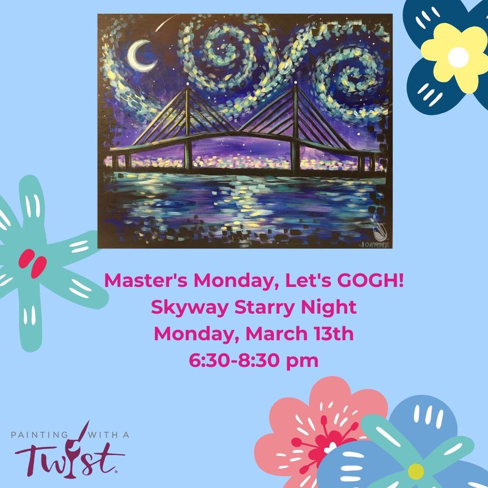 Masters MondayLets Gogh Paint Skyway Starry Night Together!, Painting